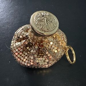 Rare Vintage Art Deco Whiting & Davis Gold Mesh Beggars Bag/Gate Top Coi…